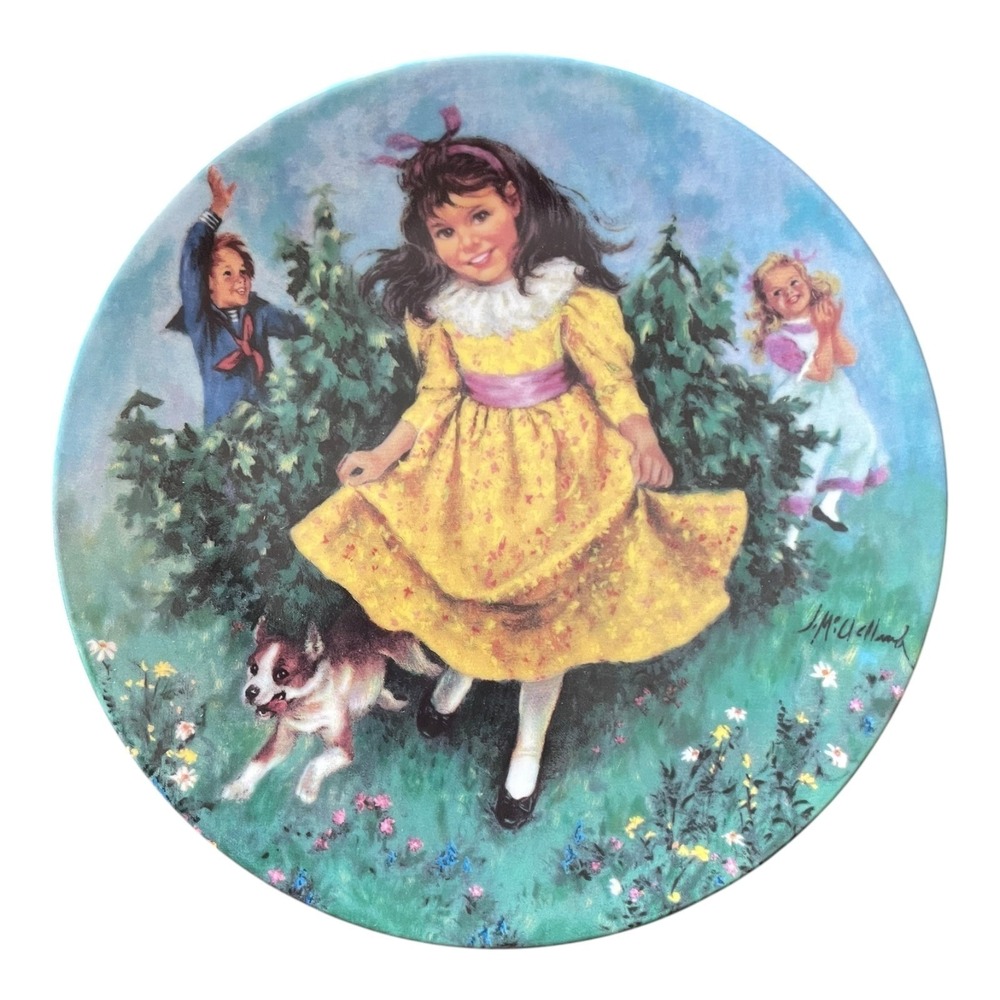 Reco International "Round the Mulberry Bush" Collector Plate 1988 John